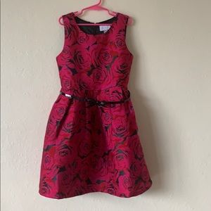 Children’s Place Girls Sz 8 Xmas Dress Pink/Red